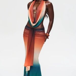 Chic Ombre Halter two piece set